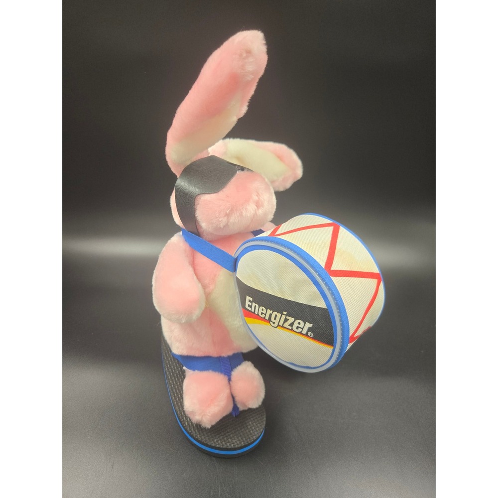 Vintage Large Plush Energizer Bunny Rabbit Pink Toy w/ Sandals